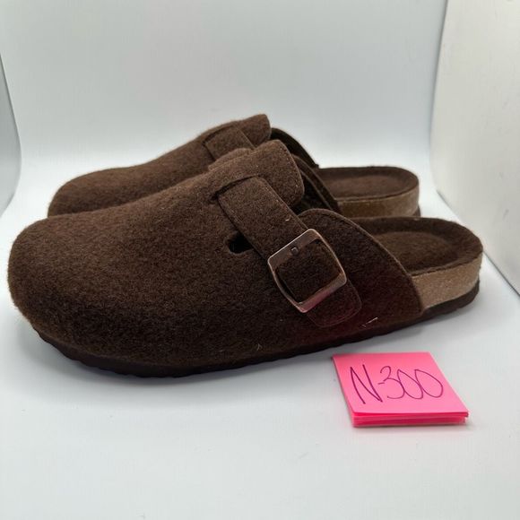 CUSHIONAIRE Womens Clog 8.5 BROWN WOOL - Picture 3 of 7
